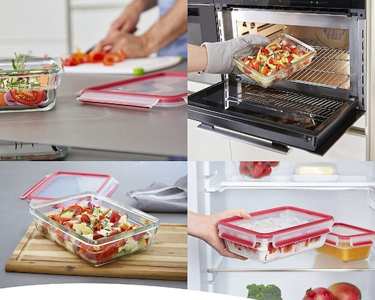 Tefal Microwave Glass Lunch Box Masterseal Transparent 2000ml