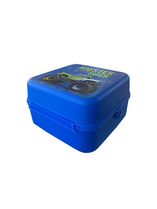 Sidirela Lunch Box Plastic Blue 14x14cm A 1pcs