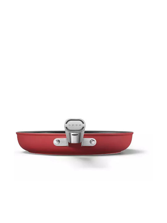 Smeg Tigaie Stil Anii 50 Din Oțel Inoxidabil Cu Acoperire Antiaderentă 28cm