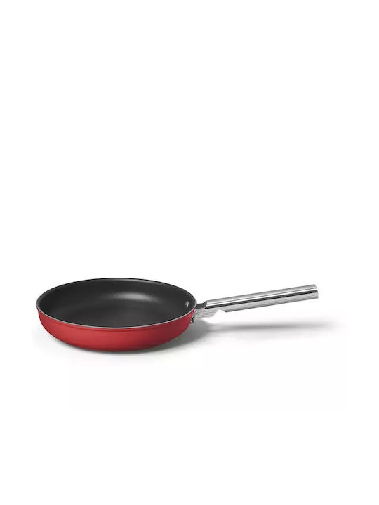 Smeg Tigaie Stil Anii 50 Din Oțel Inoxidabil Cu Acoperire Antiaderentă 28cm