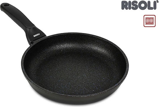 Risoli Blackplus Τηγάνι από Χυτό Αλουμίνιο με Επίστρωση από Πέτρα 24cm