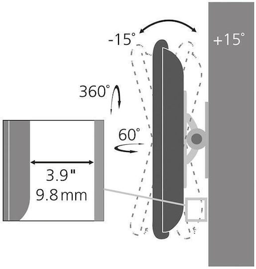 Stell Accessories SHO 1100 Βάση Τηλεόρασης Τοίχου έως 30" και 23kg