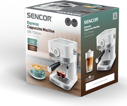 Sencor Automatic Espresso Machine 1050W Pressure 20bar White SES 1720WH