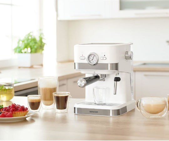 Sencor Automatic Espresso Machine 1050W Pressure 20bar White SES 1720WH