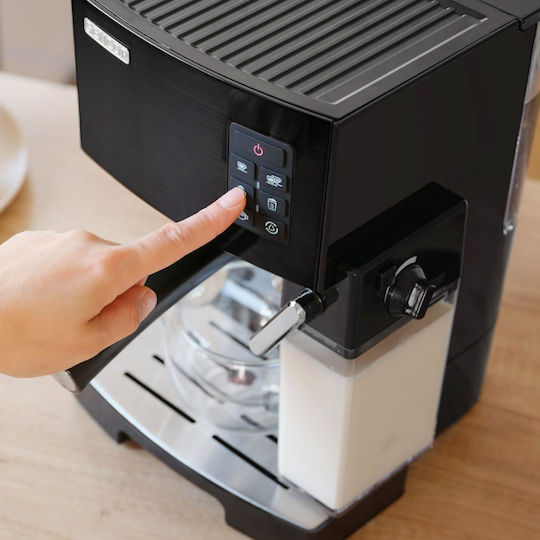 Sencor Automatic Espresso Machine 1450W Pressure 20bar for Cappuccino Black SES 4050SS-EUE3