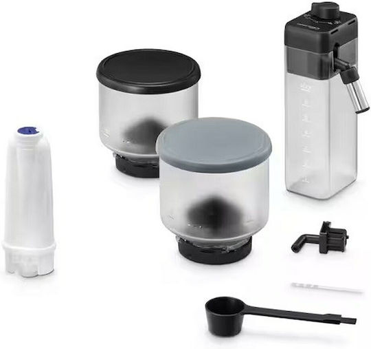 De'Longhi Rivelia Automatic Espresso Machine 1450W Pressure 19bar for Cappuccino with Grinder Onyx Black