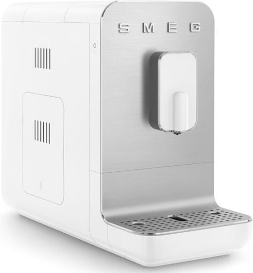 Smeg Αυτόματη Μηχανή Espresso 1350W Πίεσης 19bar με Μύλο Άλεσης Λευκή BCC01WHEU