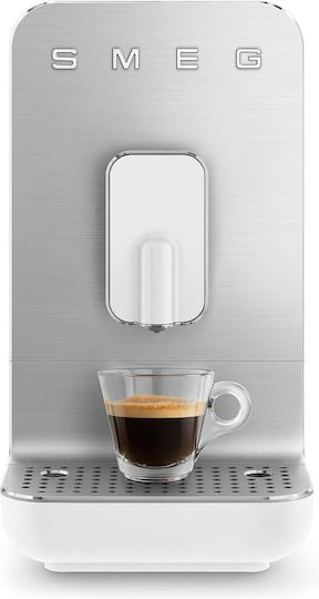 Smeg Αυτόματη Μηχανή Espresso 1350W Πίεσης 19bar με Μύλο Άλεσης Λευκή BCC01WHEU