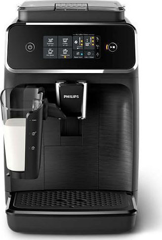 Philips Series 2200 Αυτόματη Μηχανή Espresso 1500W Πίεσης 15bar για Cappuccino με Μύλο Άλεσης Μαύρη