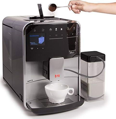 Melitta Barista T Smart F831-101 Automatic Espresso Coffee Machine 1450W Pressure 15bar for Cappuccino with Grinder Silver F831-101