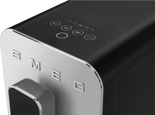 Smeg Automatic Espresso Machine 1350W Pressure 19bar with Grinder Black BCC01BLMEU