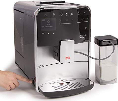 Melitta Barista T Smart F831-101 Automatic Espresso Coffee Machine 1450W Pressure 15bar for Cappuccino with Grinder Silver F831-101