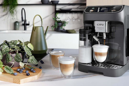 De'Longhi Magnifica Plus Automatische Espressomaschine 1450W Druck 15bar mit Mahlwerk Schwarz