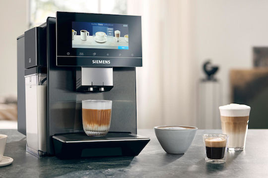Siemens Αυτόματη Μηχανή Espresso 1500W Πίεσης 19bar με Μύλο Άλεσης Μαύρη TQ905RZ5