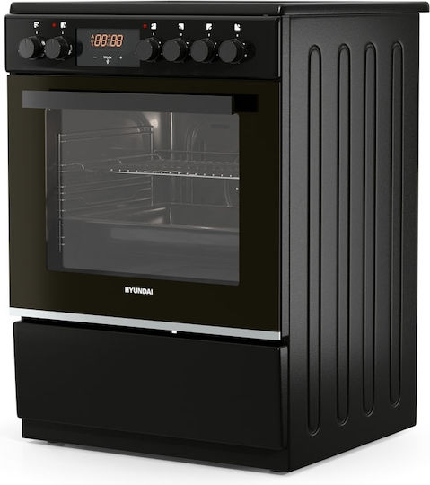 Herd 69Es mit Keramikkochfeldern B60cm. Black