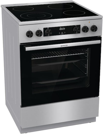 Gorenje Κουζίνα 71lt με Κεραμικές Εστίες Π60εκ. Inox
