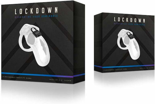 Κλουβί Πέους Λουκέτο Lockdown Chastity Cage Clear Medium