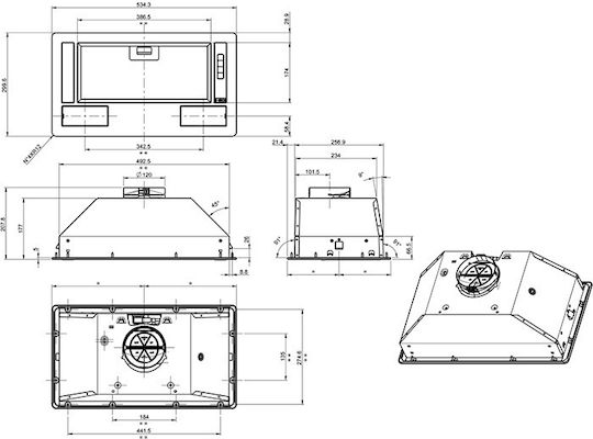 Gorenje BHI611ES Ventilation Mechanism 53.4cm Inox