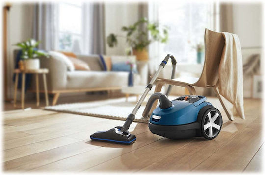 Philips Performer Silent Vacuum Cleaner 750W Bagged 4lt Blue