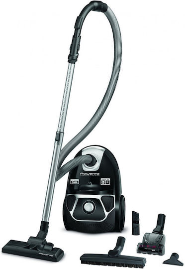 Rowenta Compact Power Ηλεκτρική Σκούπα 750W με Σακούλα 3lt Μαύρη