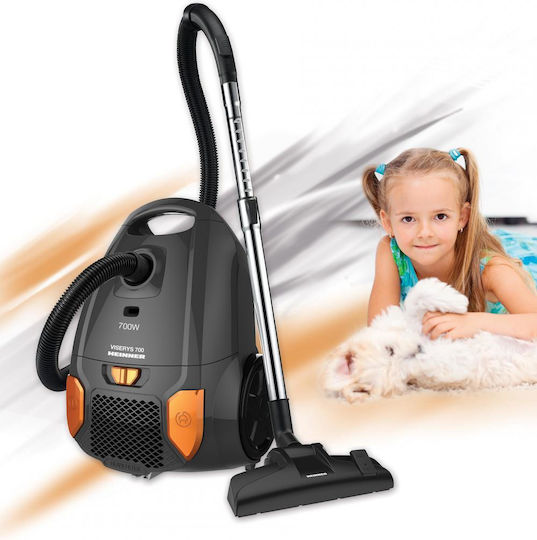 Heinner HVC-MGRY1400 Vacuum Cleaner 700W Bagged 3lt Silver