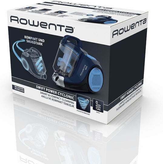Rowenta RO2981 Ηλεκτρική Σκούπα 750W με Κάδο 1.5lt Μπλε