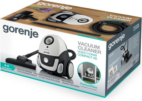 Gorenje VCEA11CXWII Vacuum Cleaner 750W Bagged 2lt White
