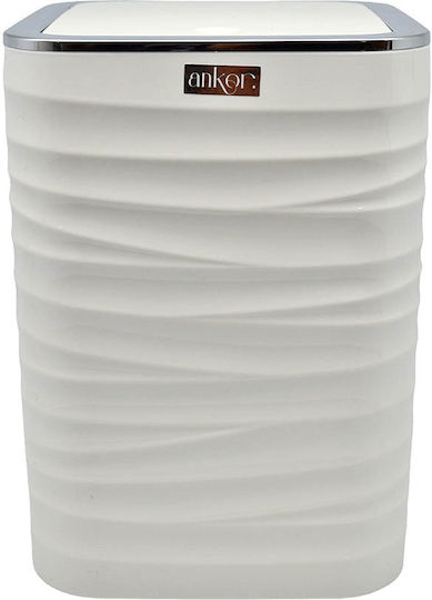 Ankor 830015 Plastic Bathroom Basket 5lt White