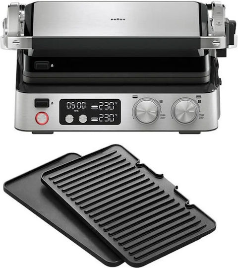 Braun MultiGrill 7 Sandwich Maker Grill with Removable Plates 2000W Black