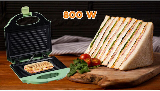 Hausberg Sandwich Maker for for 2 Sandwiches Sandwiches 800W Green