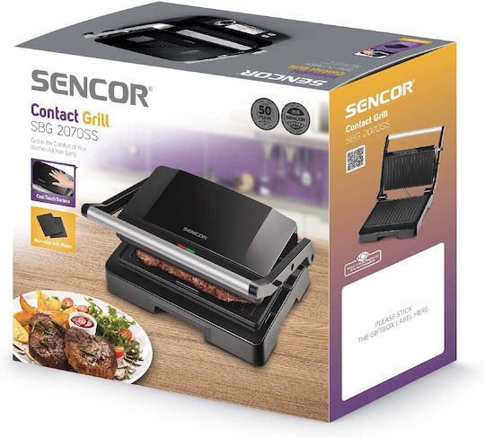 Sencor Τοστιέρα για 2 Τοστ 1000W Μαύρη