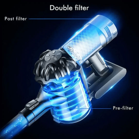 Andowl Rechargeable 2 in 1 Stick & Handheld Vacuum Blue Q-XC6