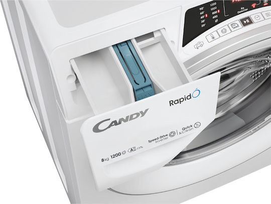 Candy Пералня 8кг с Парна Технология 1200 Оборота AntiCrease RO 284DWMS7/1-S