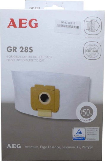 AEG GR28S Vacuum Cleaner Bags 4pcs Compatible with AEG Vacuum Cleaners