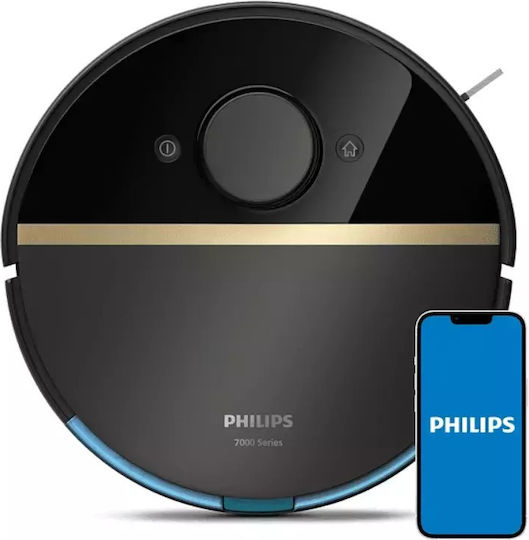Philips HomeRun 7000 Series Aqua Roboter-Staubsauger mit Laser-Kartierung und Saugkraft 5000Pa Schwarze
