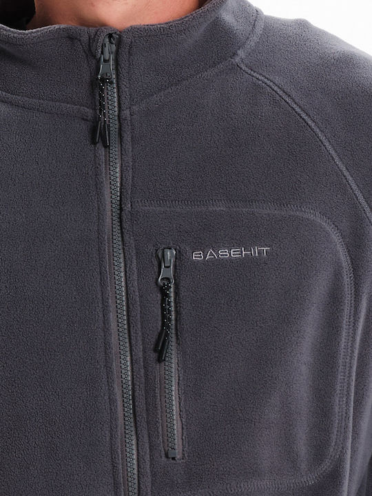 Men's Fleece Cardigan Gray