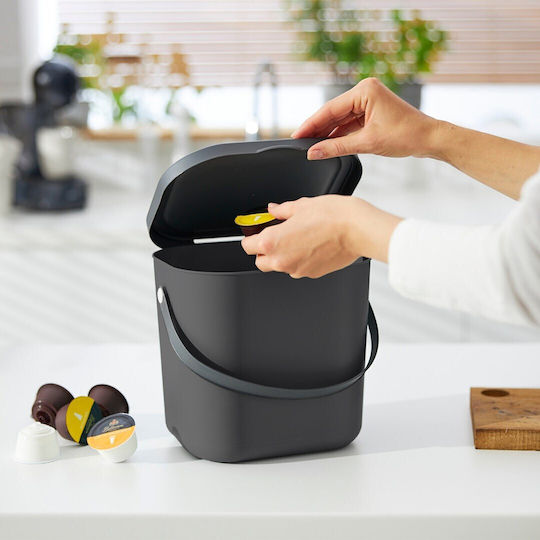 Rotho Babydesign Albula Waste Bin Plastic Grey 6L