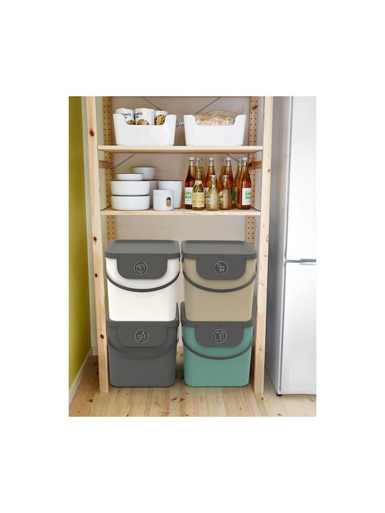 Rotho Babydesign Albula Waste Bin Waste Plastic Gray 40x34x35.8cm 1pcs