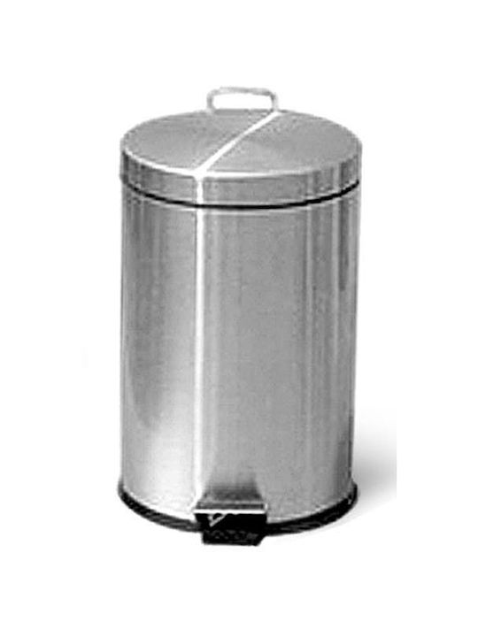 Delta Cleaning Delta Cleaning Mülleimer aus Inox mit Pedal Silber 20l