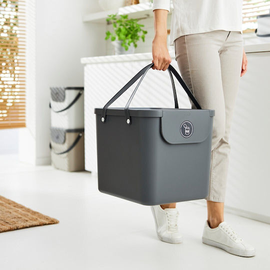 Rotho Babydesign Кошче Albula за Боклук Пластмасово Сиво 40лт