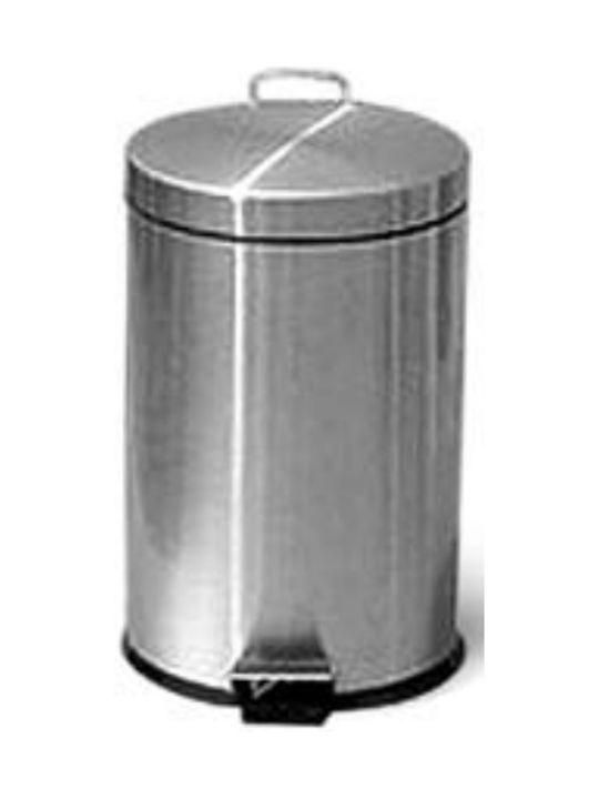 Delta Cleaning Delta Cleaning Mülleimer aus Inox mit Pedal Silber 20l