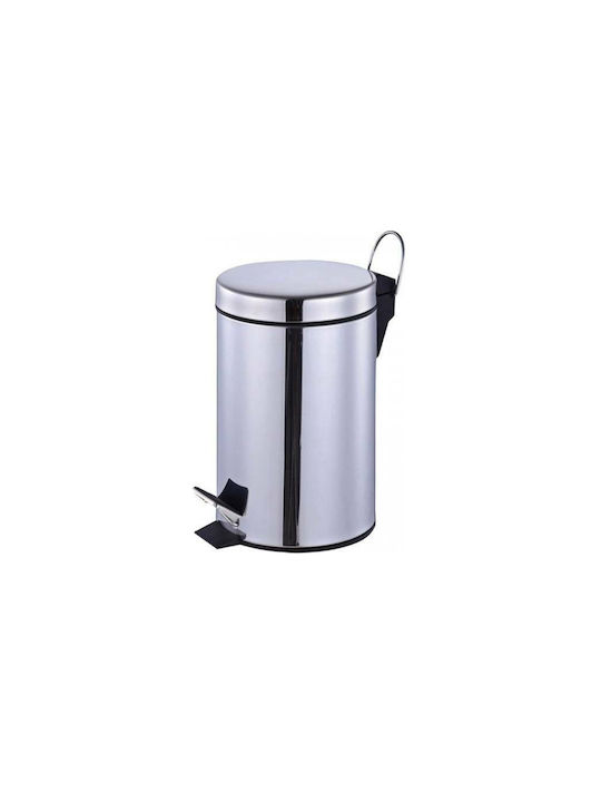 Delta Cleaning Delta Cleaning Mülleimer aus Inox mit Pedal Silber 20l