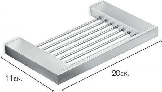 Inda Wandmontierte Schwamm-Halter Silber