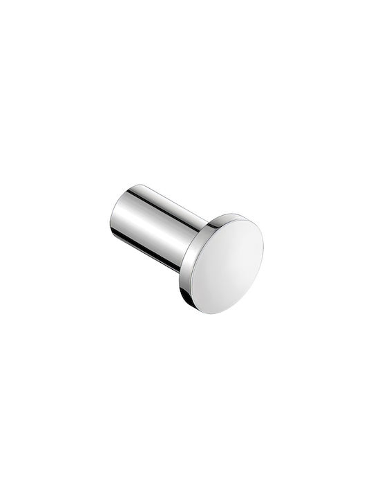 Sanco Twist Single Wall-Mounted Bathroom Hook Silver