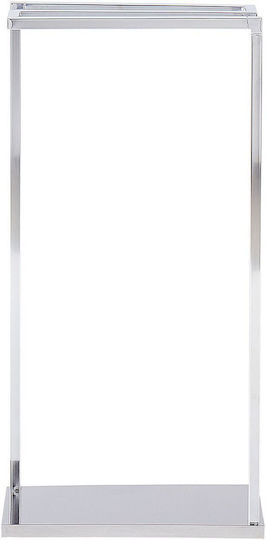 Beliani Поставка за дрехи Баня Единичен ​83x83см Inox Сив