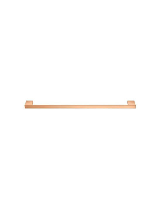 Sanco Monogram Single Wall-Mounted Bathroom Rail ​60x2cm Rose Gold Polished