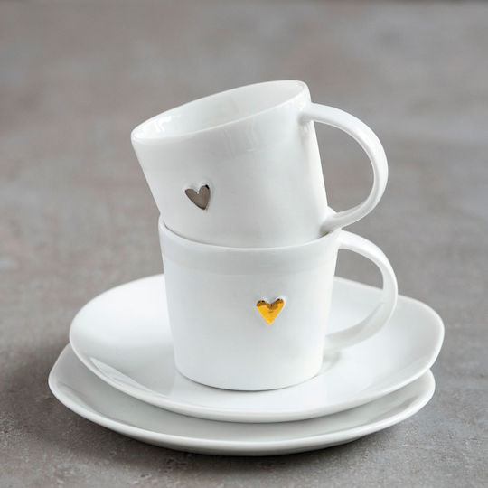 Raeder Tasse Kaffee aus Porzellan Gold