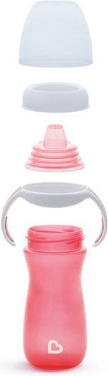 Munchkin Gentle First Cup Tall Training Sippy Cup Plastic with Handles Pink for 9m+ 300ml