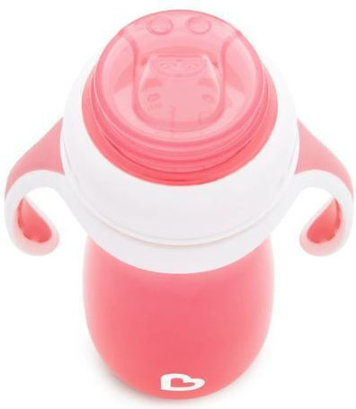 Munchkin Gentle First Cup Tall Training Sippy Cup Plastic with Handles Pink for 9m+ 300ml