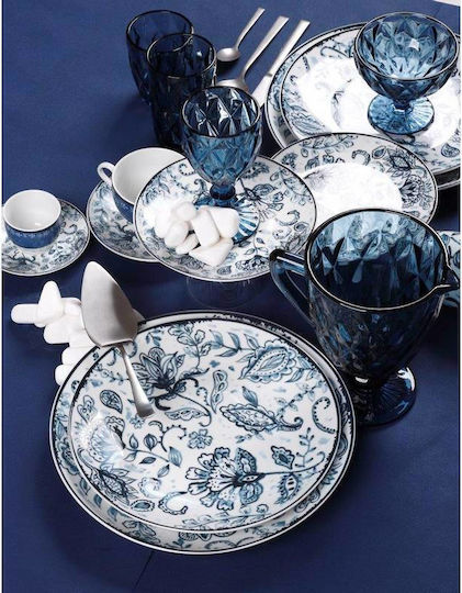 Cryspo Trio Mediterraneo Set of Cups Coffee Porcelain Blue 100ml 6pcs